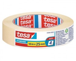 Tesa 05086 Basic Nastro in carta, utilizzo universale, misure 25mm x 50m