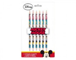 Disney Topolino Matite colorate B-Face, 6 matite colorate a 2 punte di 2 diversi colori