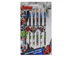 Avengers Matite colorate B-Face, 6 matite colorate a 2 punte di 2 diversi colori