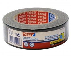 Tesa 56359-00000 Nastro in tela plastificata, misure 38mm x 25m, colore nero