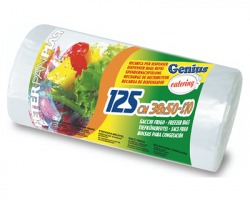 Genius Catering Ricarica in rotolo di sacchi frigo conf. da 125pz, misura 38x50cm, cap. 10l, made in Italy