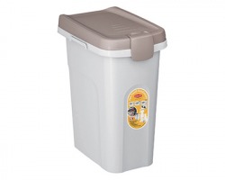 Stefanplast Pet food container salvafreschezza da 15l, misure 33x22x41h, colore bianco/ tortora, 100% Made in Italy