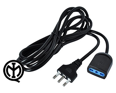 Prolunga Cavo Di Alimentazione Schuko Femmina A C14 Maschio, 25 Cm, Rame AWG18, Nero, Per UPS E Server