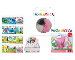 Pasta magica da modellare in blister da 58gr, colori assortiti