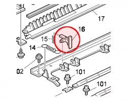 Ricoh AE044025 Unghietta Rullo Superiore originale