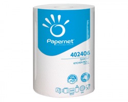 Papernet 402406 MAxirotolo Asciugatutto a 2 veli goffrato, 309 strappi 23 x 22,5cm, diametro anima 5cm, bobina