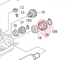 Ricoh AB01-4278 Ingranaggio idler originale