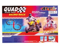 Gioco Pista racing track per quad, la scatola contiene una pista da 206cm + 1 quad