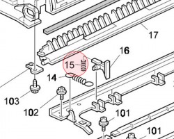 Ricoh A2674103 Spring for upper fuset picker finger originale (kit 1x5)