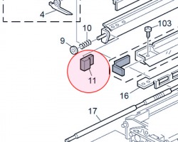 Ricoh B0652316 Front blade seal originale