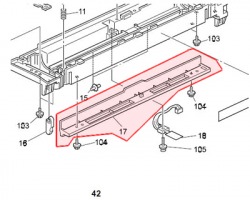 Ricoh A2674085 Fusing entrance guide originale