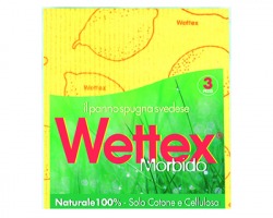 Wettex morbido panno Spugna 100% nataurale, blister da 3 spugne, color ia ssortiti