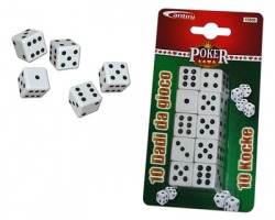 Gioco Dadi Poker in set da 10pz