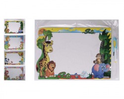 Disney Lavagna con pennarello cancellabile, misure 37x26cm, fantasie animali assortiti