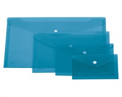 Lebez 80193 Buste con bottone formato A4 orizzontale, colori assortiti - 12pz