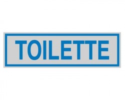 Targhetta adesiva "Toilette" misure 165 x 50mm