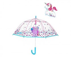 Perletti Unicorni Ombrello manuale, 42cm, trasparente