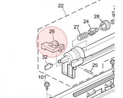 Ricoh B0443460 Handle cam originale (B0443461)