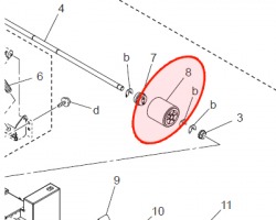 Konica Minolta 4138303202 Paper pickup roller originale