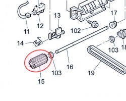 Ricoh AF031060 Feed roller bypass originale