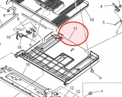 Konica Minolta A02E590800 Exterior Door on Bypass Tray originale