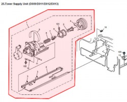 Ricoh D0093209 Toner supply unit originale