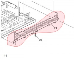 Ricoh B0444616 Cover lever right originale