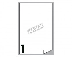 Markin X210A475 Etichette adesive bianche permanenti 199.6 x 289.1mm 100ff - 1pz