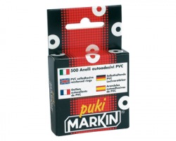 Markin X260PUKIT 500 Anelli rinforza fori trasparenti "Salvabuchi" in dispenser - 1pz