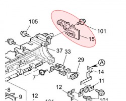 Ricoh B2594091 Rear heater holder originale