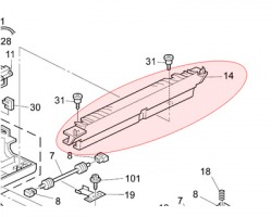 Ricoh B1234670 Lower exit guide plate assy right originale