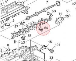 Ricoh H556-2201 Fuser rear gate plate guide originale