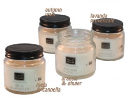 Candela Atmosphere profumata Balm-jar, altezza 6cm, 60g di cera, profumazioni assortite