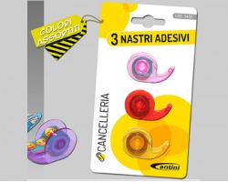 Set da 3 nastri decorativi in confezione blister, fantasie assortite