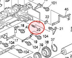 Ricoh B0444155 Spring pickoff pawl originale