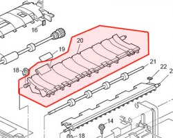 Ricoh B8023651 Guide exit upper originale