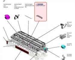 Ricoh D1274409 Guide plate: Exit originale