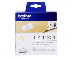 Brother DK11209 - 800 etichette adesive 29mm x 62mm BK/WH 1pz