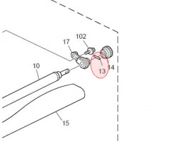 Ricoh G0241314 Pulley pin originale