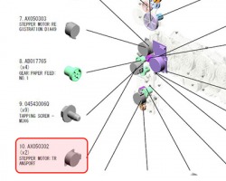 Ricoh AX050302 Stepper motor: transport originale