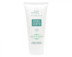 Lady Venezia Crema Corpo Gambe e piedi, Talco e menta, tonifica e rinfresca e dona immediato sollievo 100ml