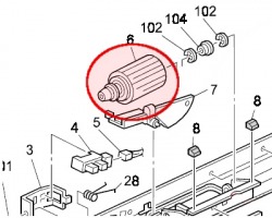 Ricoh Gommino Alimentazione 2212-2705-2712-3222-3227-4220mf-4270mf-5222-5227-aficio 1022-1027-220-270-d2205-d2705-d422-d