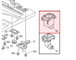 Ricoh B2621667 Holder hinge left originale