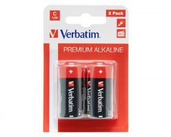 Verbatim 49922 Batterie alcaline C mezza torcia 1.5V blister da 2pz