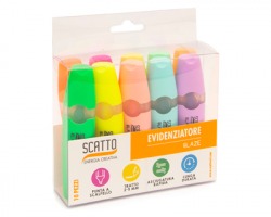 Scatto 5010-ASS Confezione da 10 evidenziatori colori fluo e pastello assortiti