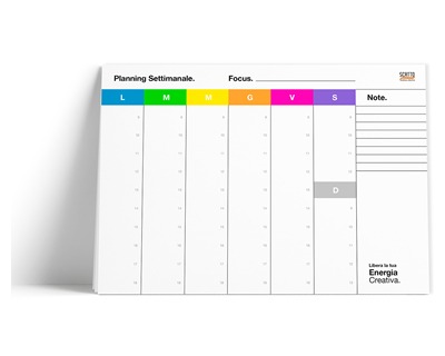 Scatto S-2021 Planning settimanale sottomano da scrivania - 1pz