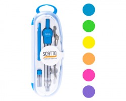 Scatto 106 Compasso a 5 componenti, colori fluo assortiti - 1pz