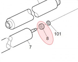 Ricoh AE030053 (Kit 1x2) cuscinetti rullo fusore inferiore compatibile