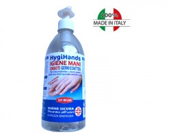 Hygihands Igienizzante mani liquido con erogatore in flacone da 500ml, base alcolica al 70%