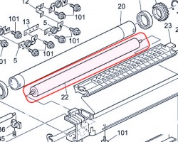 Ricoh Rullo Fusore inferirore pfa compatibile (ae02-0137) (ae02-0150)